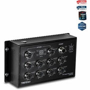 Trendnet - 10-Port Industrial EN 50155 M12 Gigabit PoE+ Railway Switch, TI-XPG102, IP40 Rated for Harsh Environments, NDAA - Unknown