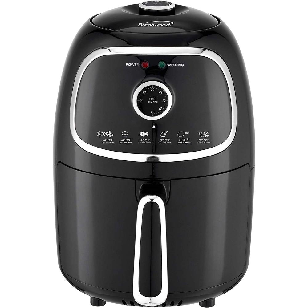 Brentwood 2-Quart Small Electric Air Fryer, Timer & Temp. Control - Black