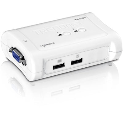 TRENDnet 2-Port USB KVM Switch and Cable Kit, 2048x 1536 Resolution, Device Monitoring, Auto-Scan, Audible Feedback, USB 1.1