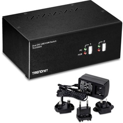 TRENDnet TK-232DV 2-Port Dual Monitor DVI KVM Switch