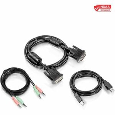 TRENDnet TK-CD10 10 Ft. DVI-I  USB and Audio KVM Cable Kit