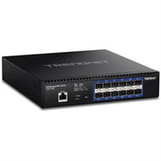 TRENDnet 12-Port 10G Layer 2 Managed SFP+ Switch, TL2-F7120, 12 x 10G SFP+ Ports, 240Gbps, Ethernet Splitter, NDAA & TAA Compliant, Lifetime Protection, Black