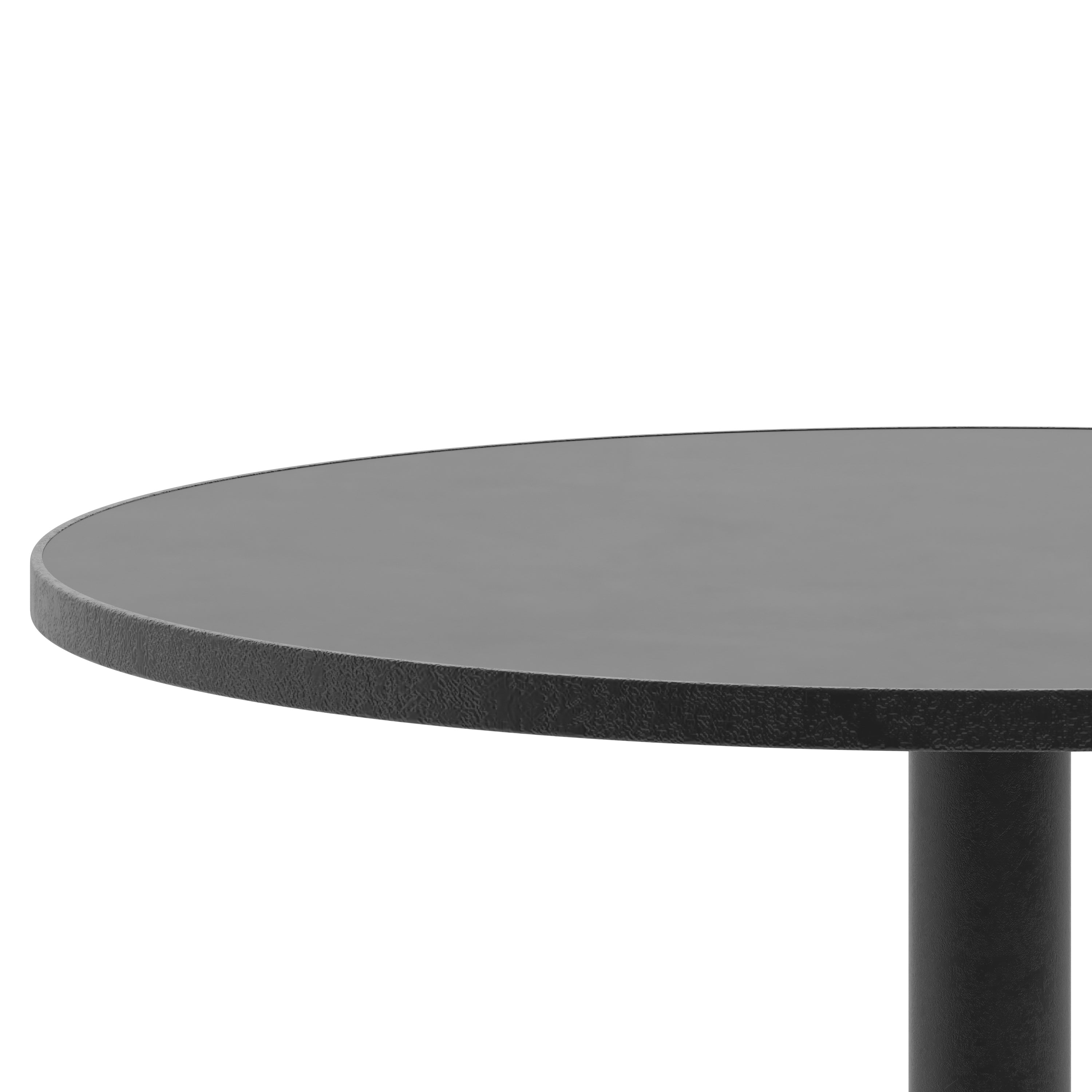 Mellie 27.5'' Black Round Metal Indoor-Outdoor Table with Base