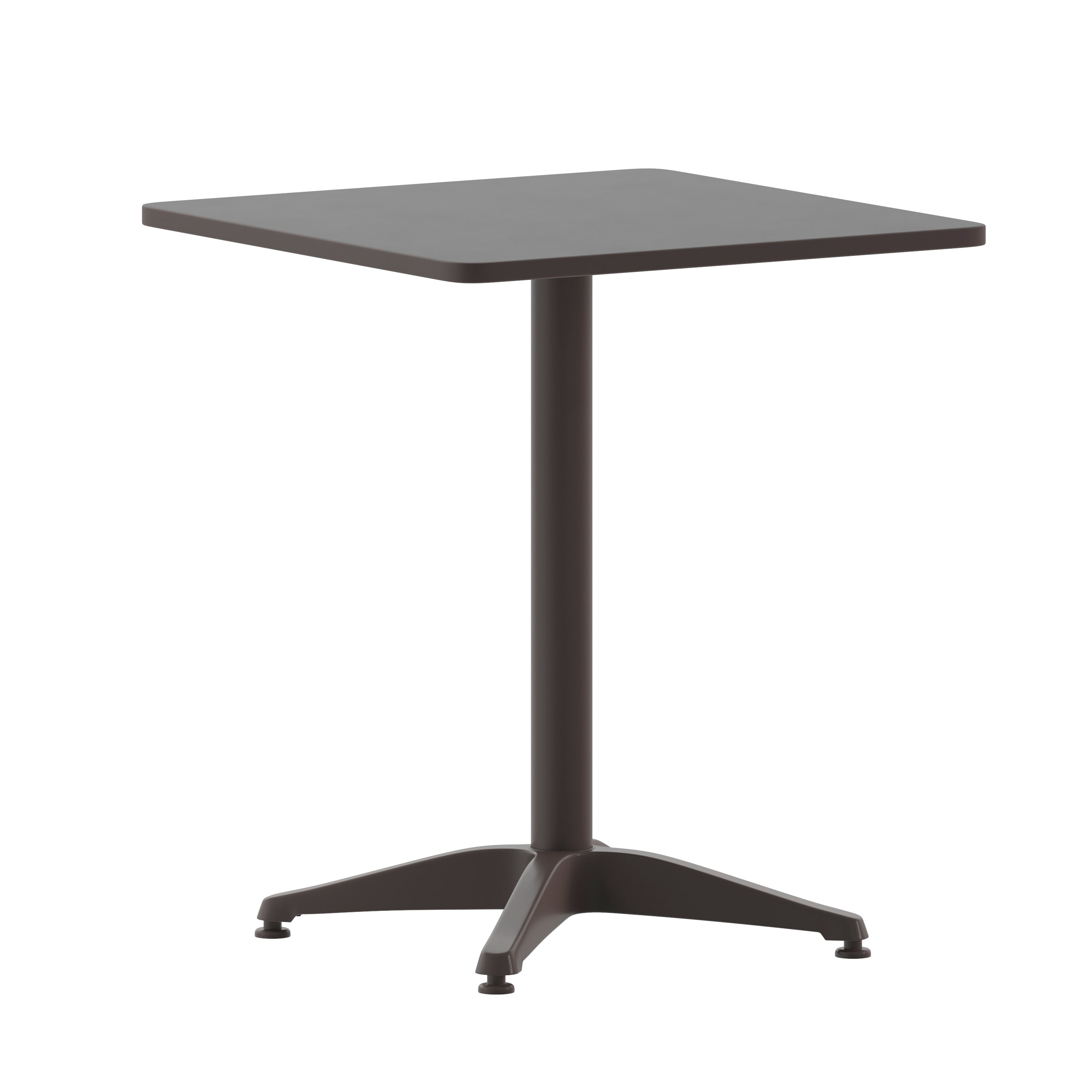 Mellie 23.5'' Bronze Square Metal Indoor-Outdoor Table with Base