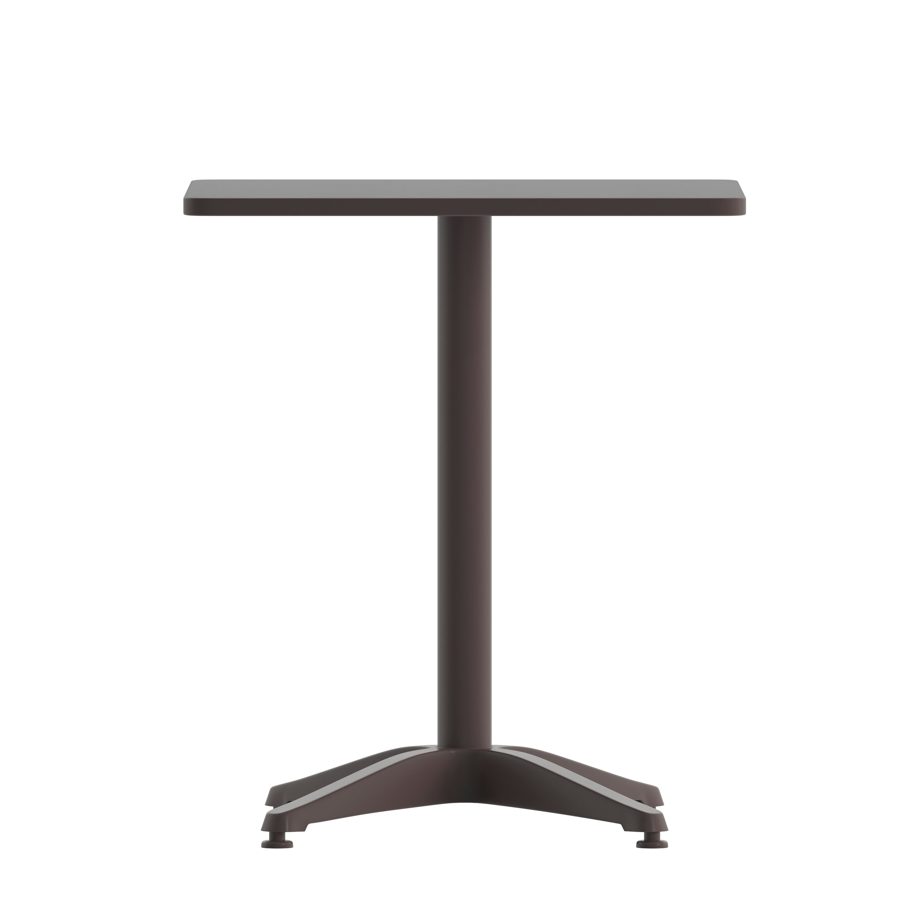 Mellie 23.5'' Bronze Square Metal Indoor-Outdoor Table with Base