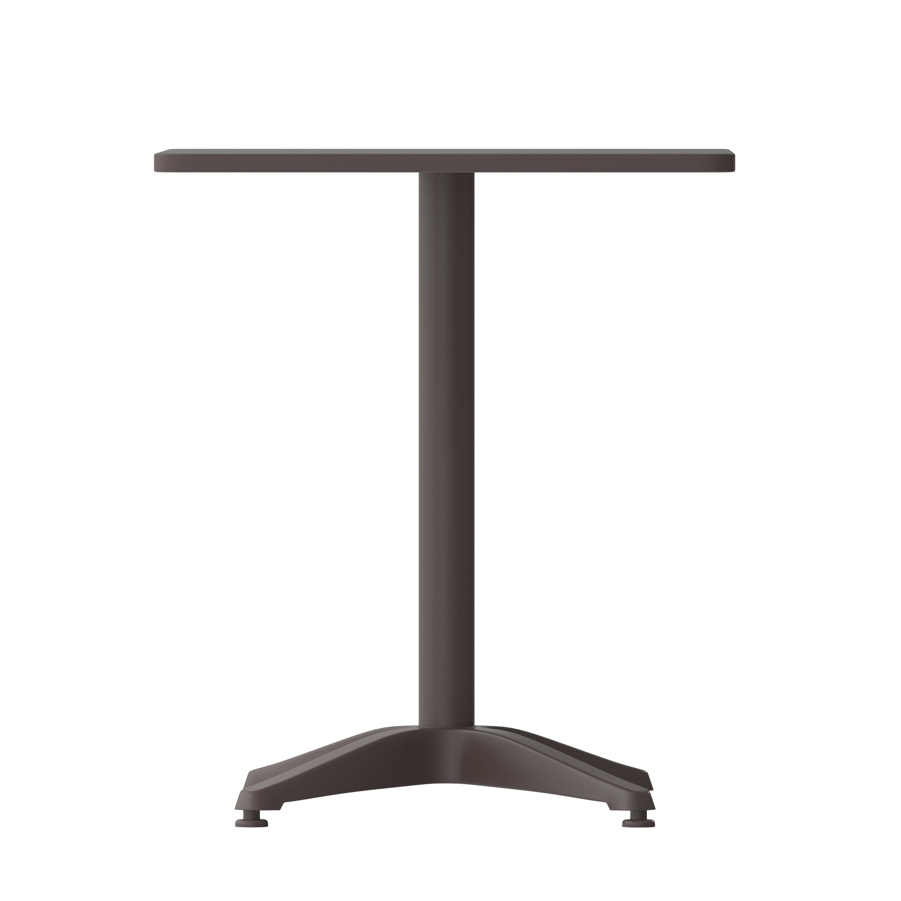 Mellie 23.5'' Bronze Square Metal Indoor-Outdoor Table with Base