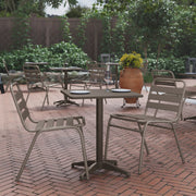 Mellie 23.5'' Bronze Square Metal Indoor-Outdoor Table with Base