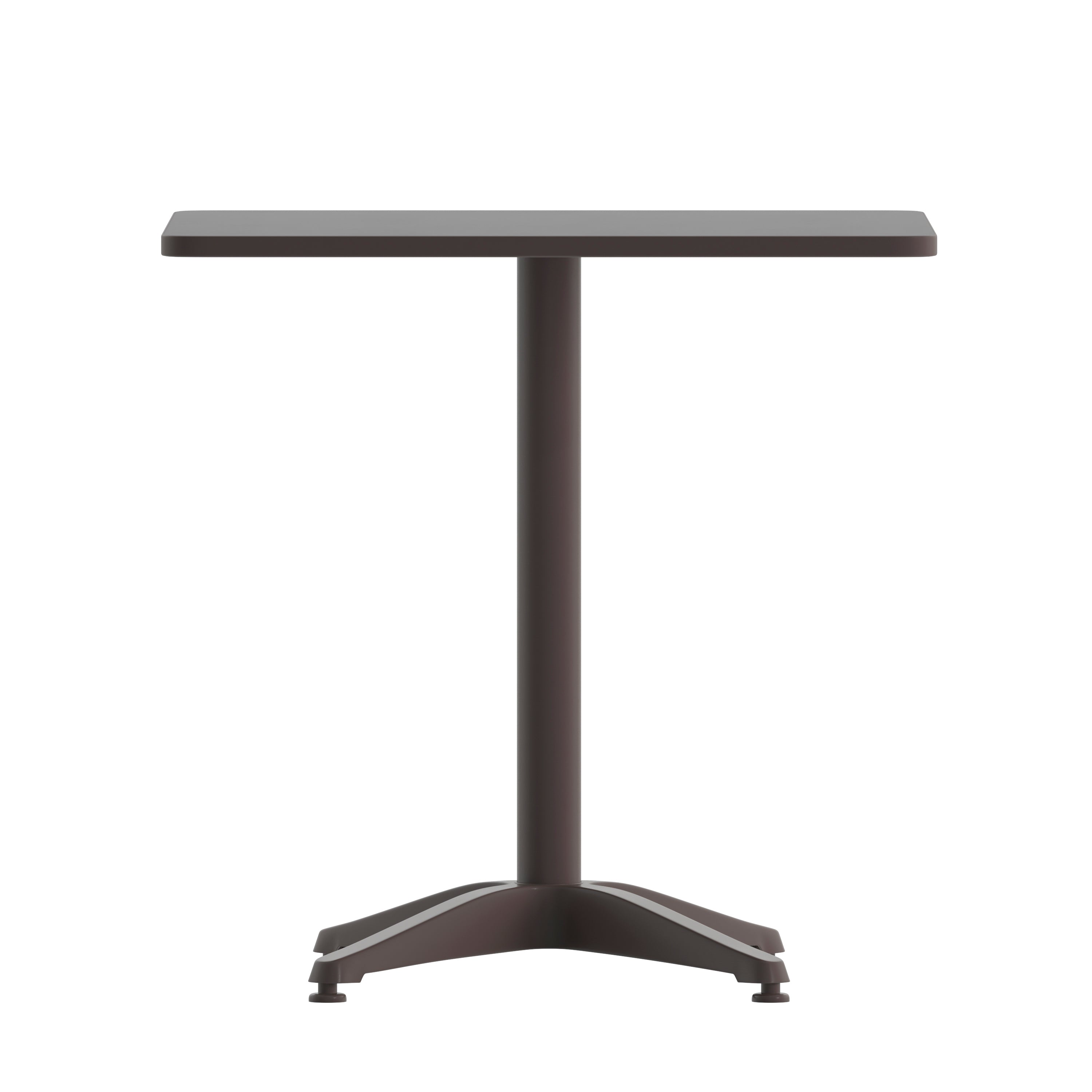 Mellie 27.5'' Bronze Square Metal Indoor-Outdoor Table with Base