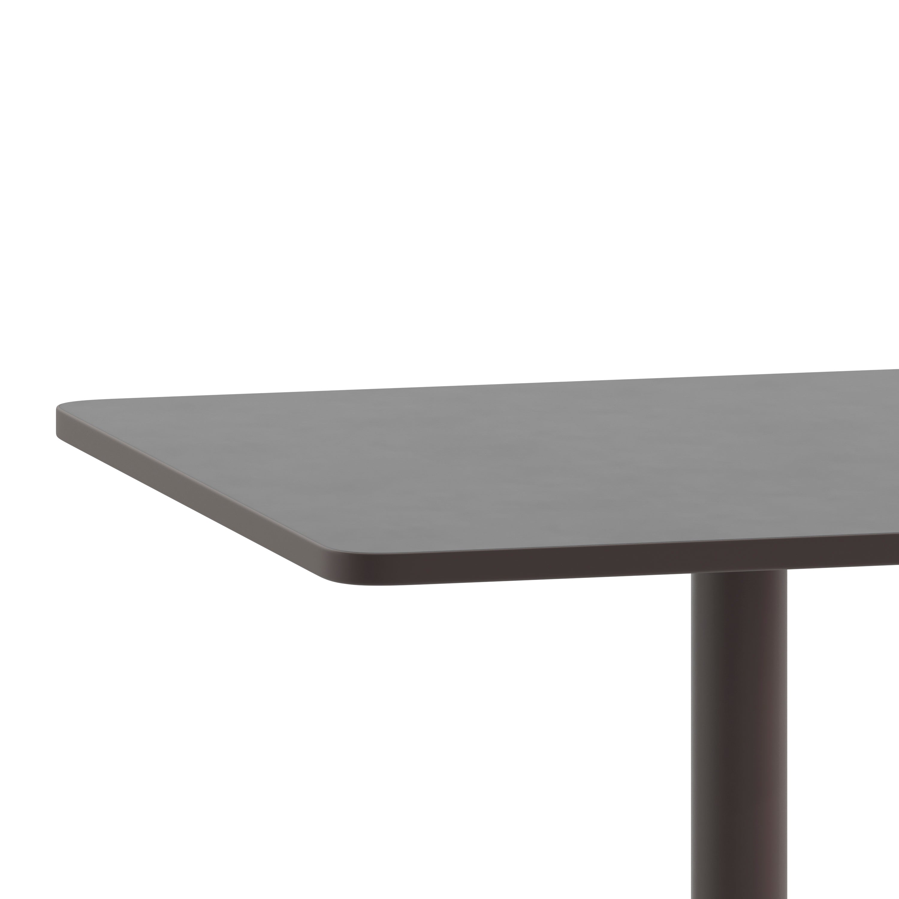 Mellie 27.5'' Bronze Square Metal Indoor-Outdoor Table with Base