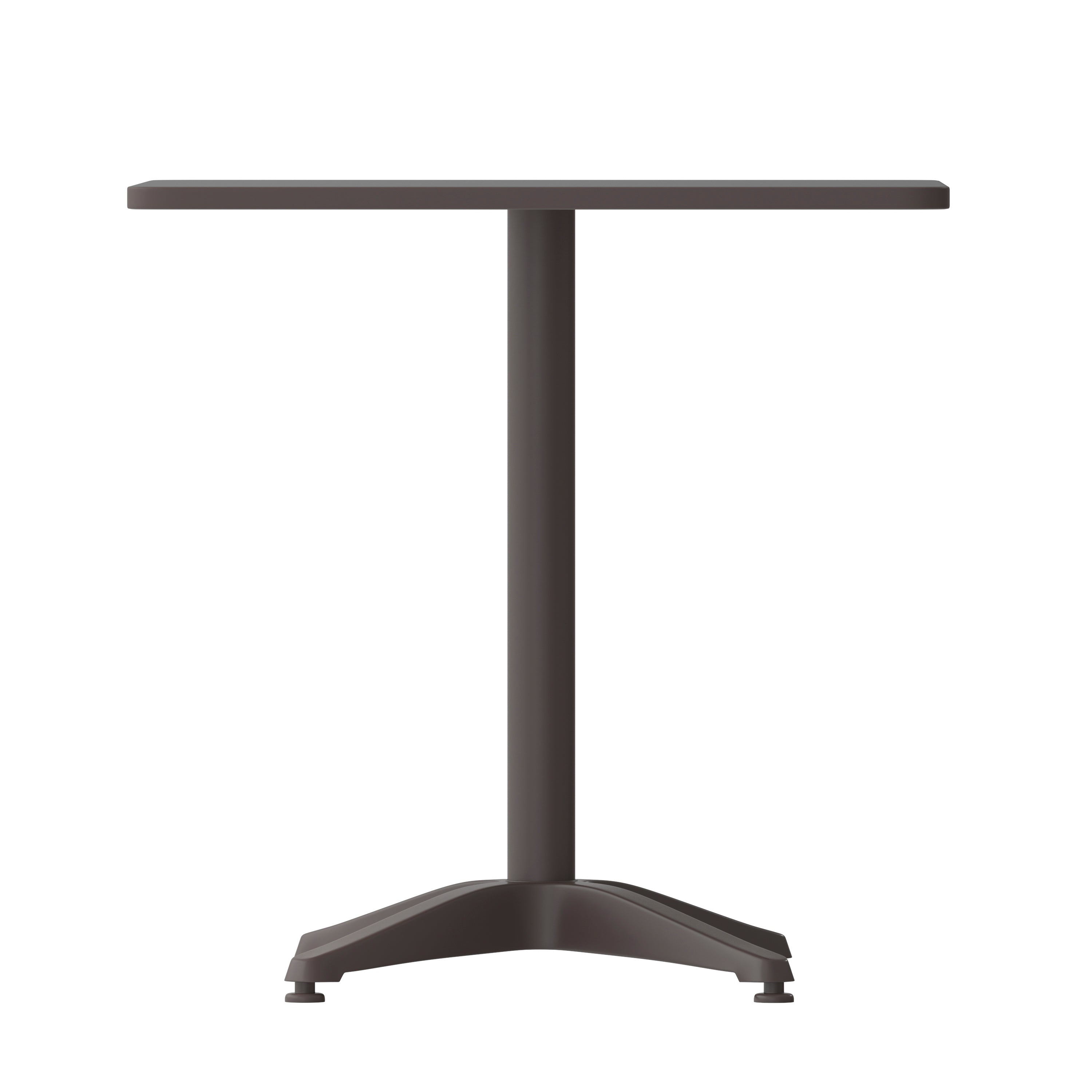 Mellie 27.5'' Bronze Square Metal Indoor-Outdoor Table with Base
