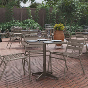 Mellie 27.5'' Bronze Square Metal Indoor-Outdoor Table with Base