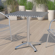 Mellie 27.5'' Square Aluminum Indoor-Outdoor Table with Base