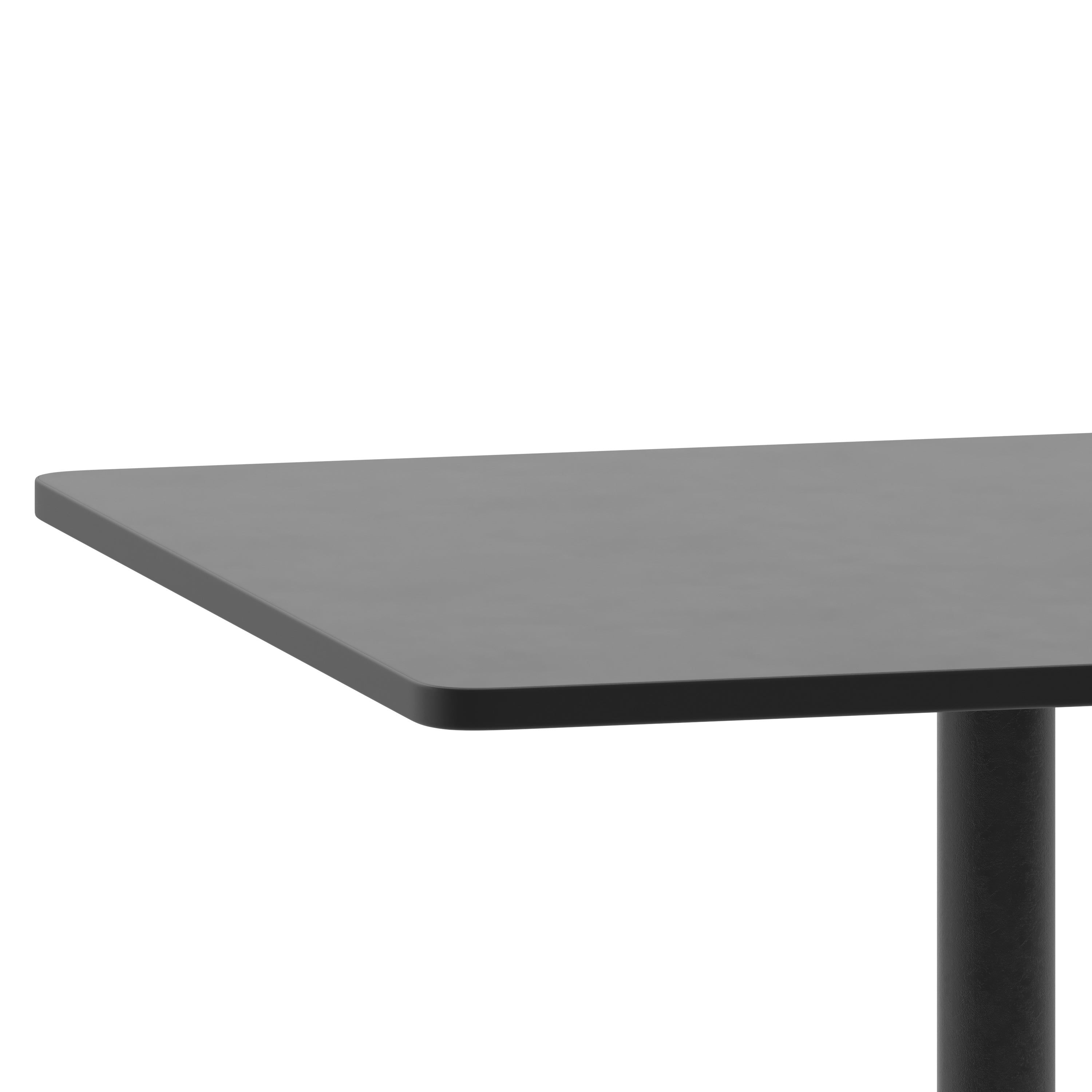 Mellie 31.5'' Black Square Metal Indoor-Outdoor Table with Base