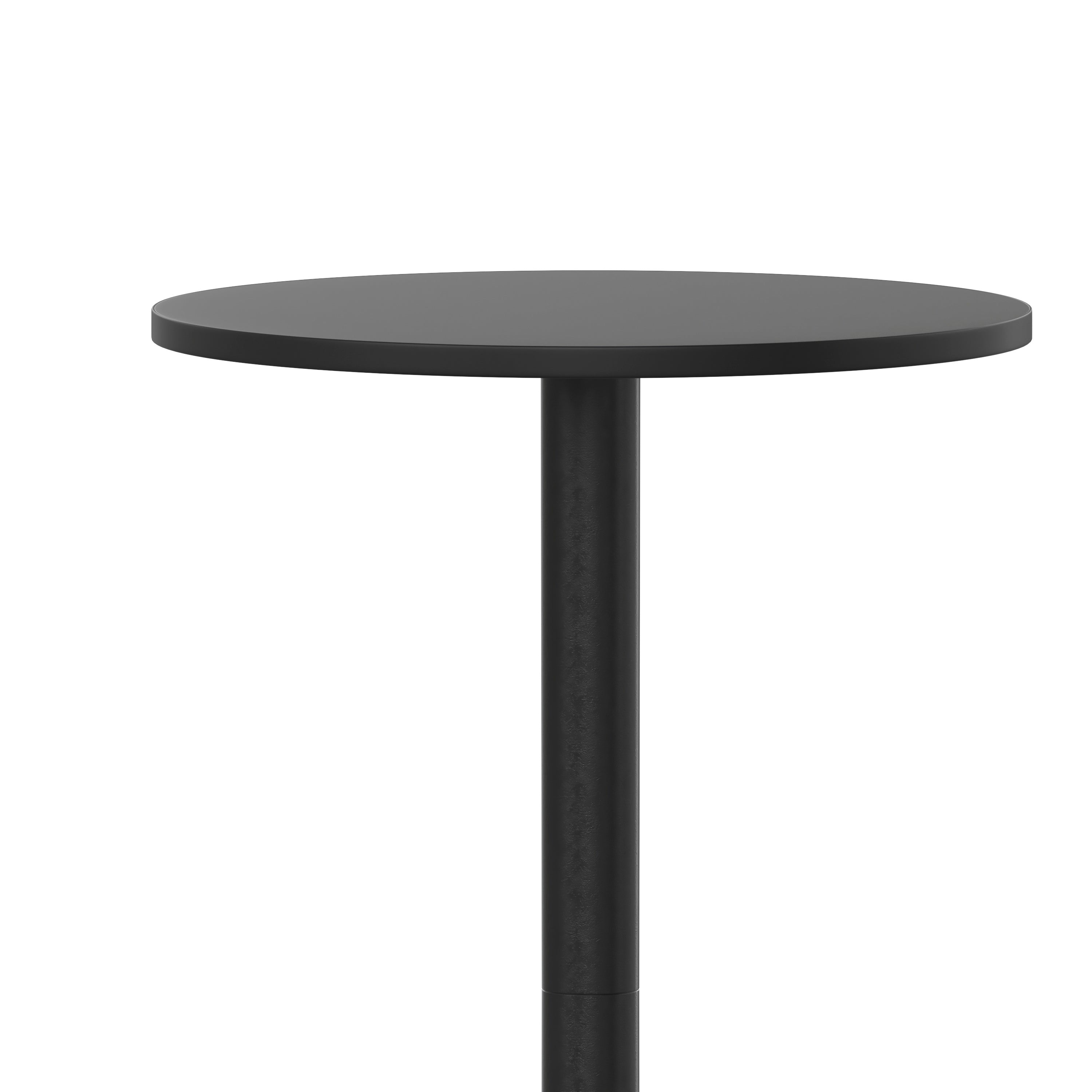 Mellie 23.5" Black Round Metal Indoor-Outdoor Bar Height Table