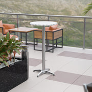 Mellie 23.5" Round Aluminum Indoor-Outdoor Bar Height Table