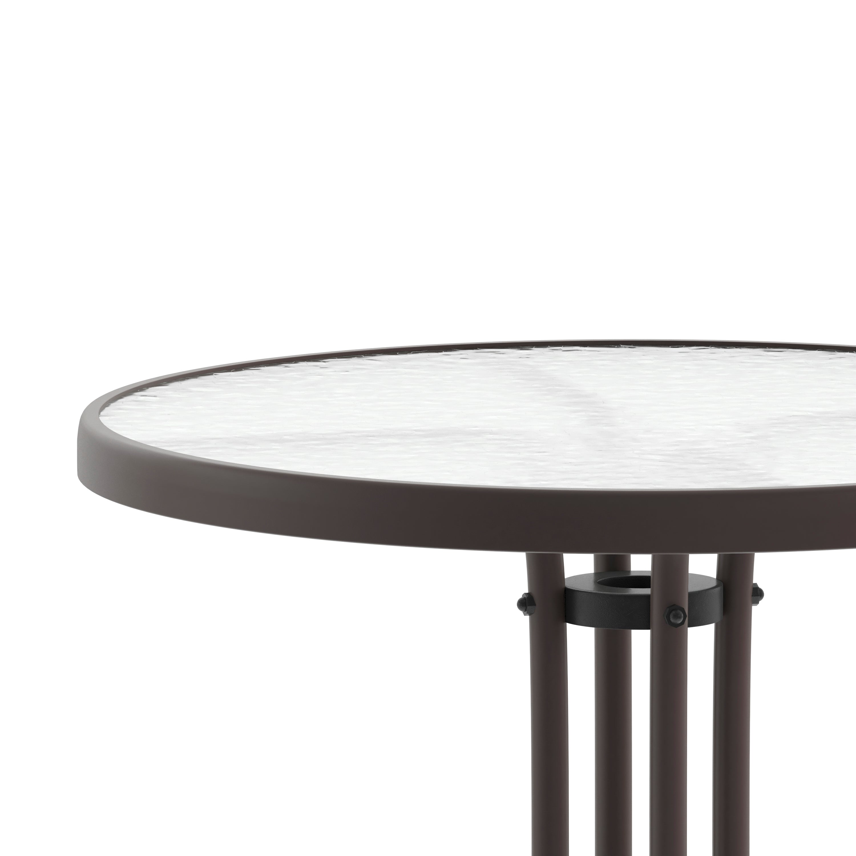 Bellamy 23.75'' Bronze Round Tempered Glass Metal Table