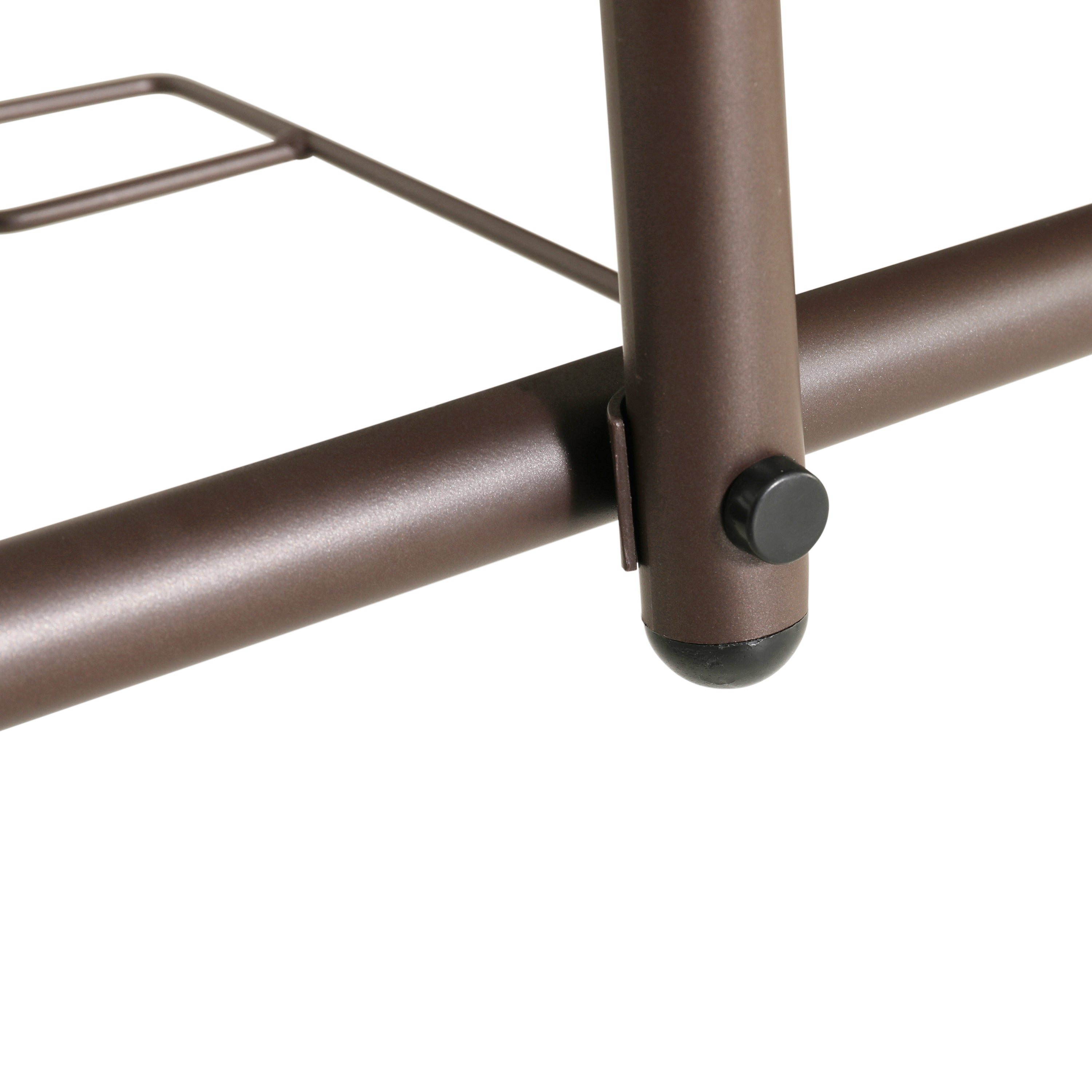 Tory 31.5" x 55" Bronze Rectangular Tempered Glass Metal Table with Umbrella Hole