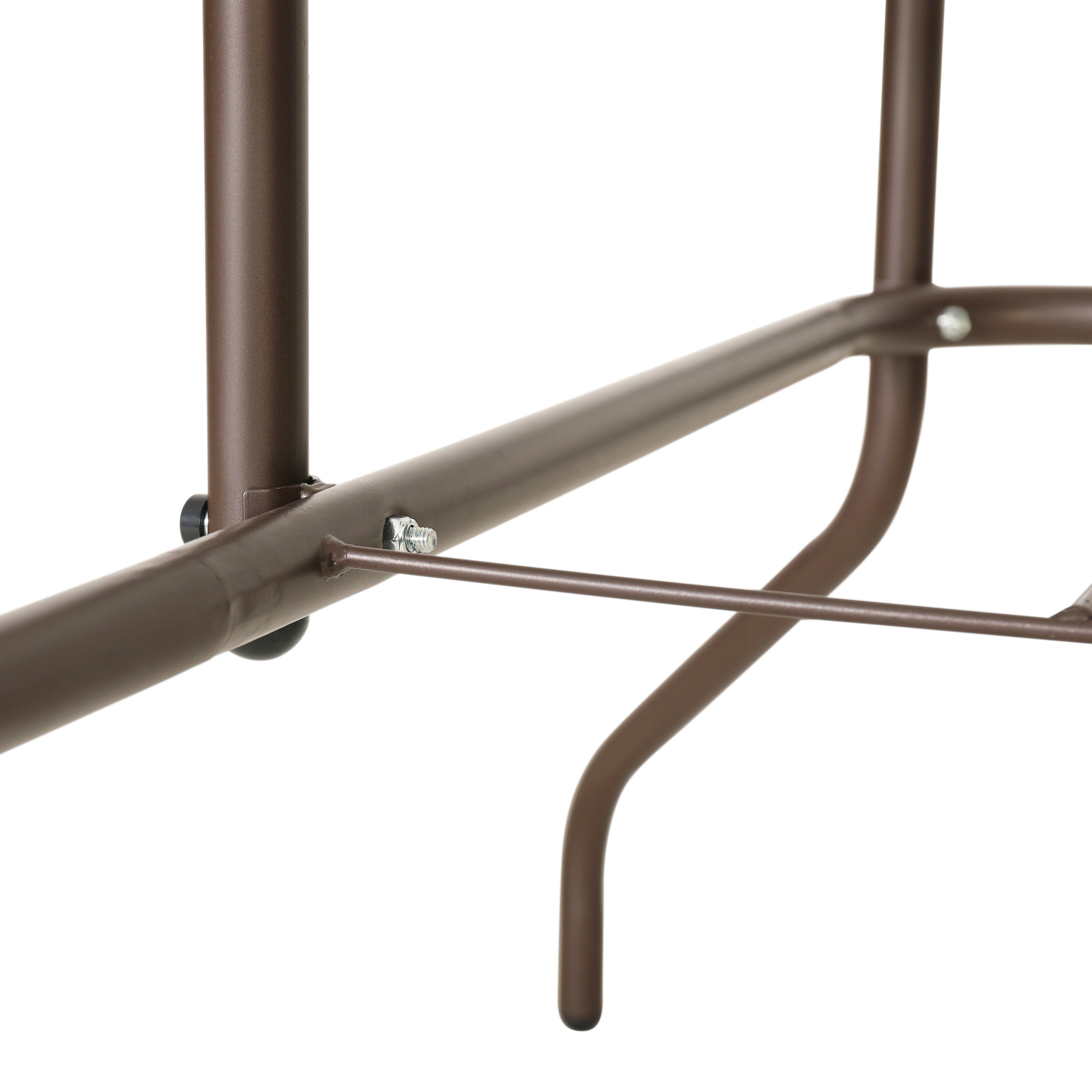 Tory 31.5" x 55" Bronze Rectangular Tempered Glass Metal Table with Umbrella Hole