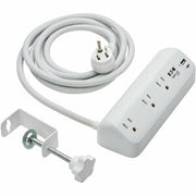 Eaton Tripp Lite Series Protect It! 3-Outlet Surge Protector with USB-A and USB-C Ports - 5-15R Outlets, 900 Joules, 20W PD Charging, Desk Clamp, 8 ft. (2.4 m) Braided Cord, White