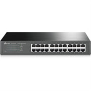 TP-Link 24 Port Gigabit Ethernet Switch Desktop/ Rackmount Plug & Play Shielded Ports Sturdy Metal Fanless Quiet Traffic Optimization Unmanaged (TL-SG