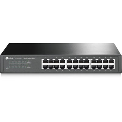 TP-Link 24 Port Gigabit Ethernet Switch Desktop/ Rackmount Plug & Play Shielded Ports Sturdy Metal Fanless Quiet Traffic Optimization Unmanaged (TL-SG