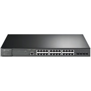TP-Link - 28-Port Gigabit L2+ Managed Switch with 24-Port PoE+ - 25 Ports - Manageable - Gigabit Ethernet - Black