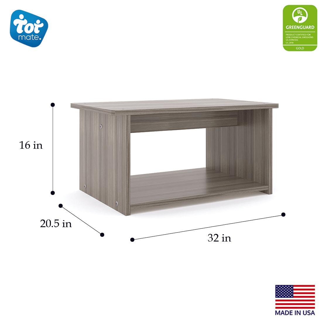 Toddler Play Center, Ready-To-Assemble, Shadow Elm Gray, 16"H x 32"W x 20.5"D
