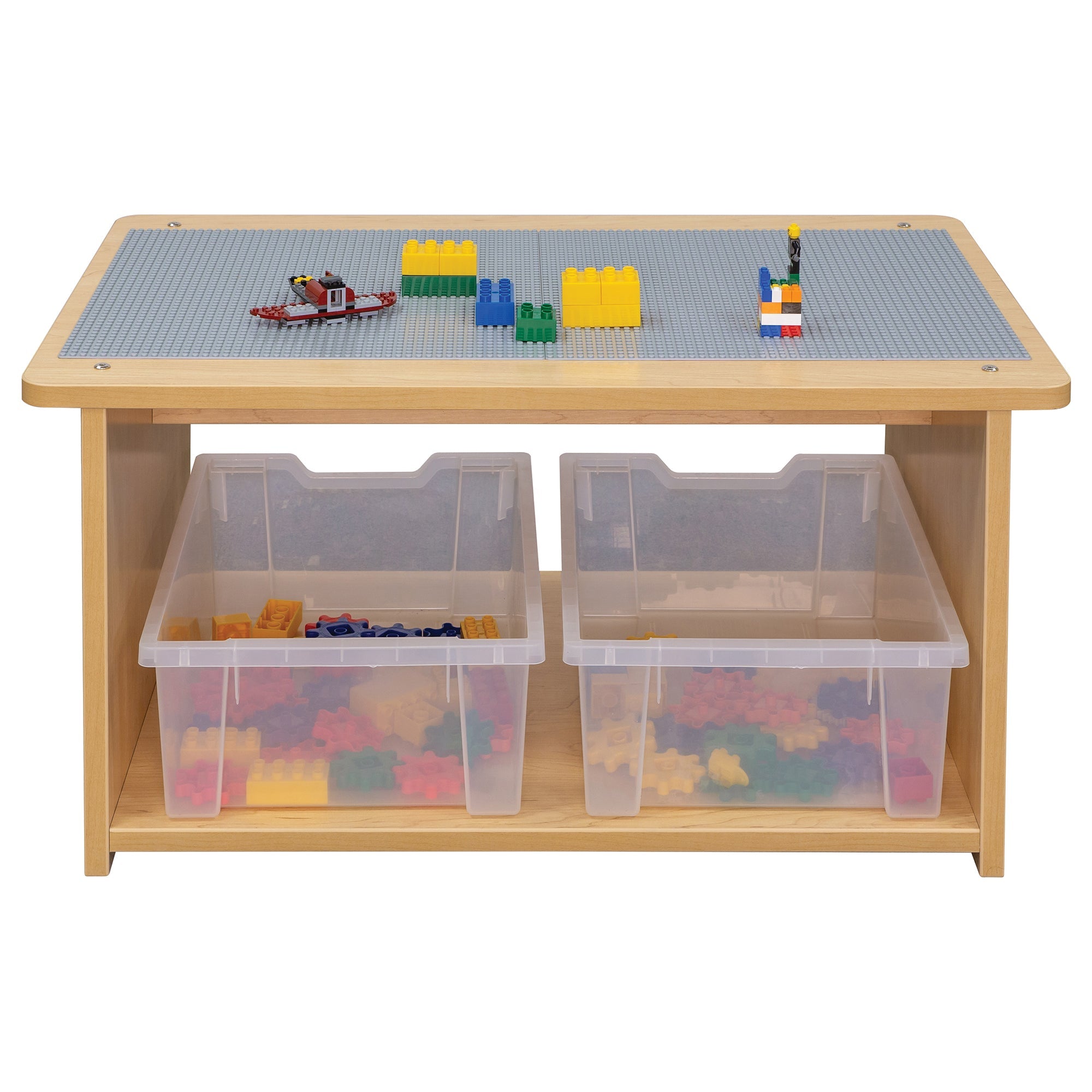 Toddler Play Center, Assembled, Maple/Maple, 16"H x 32"W x 20.5"D