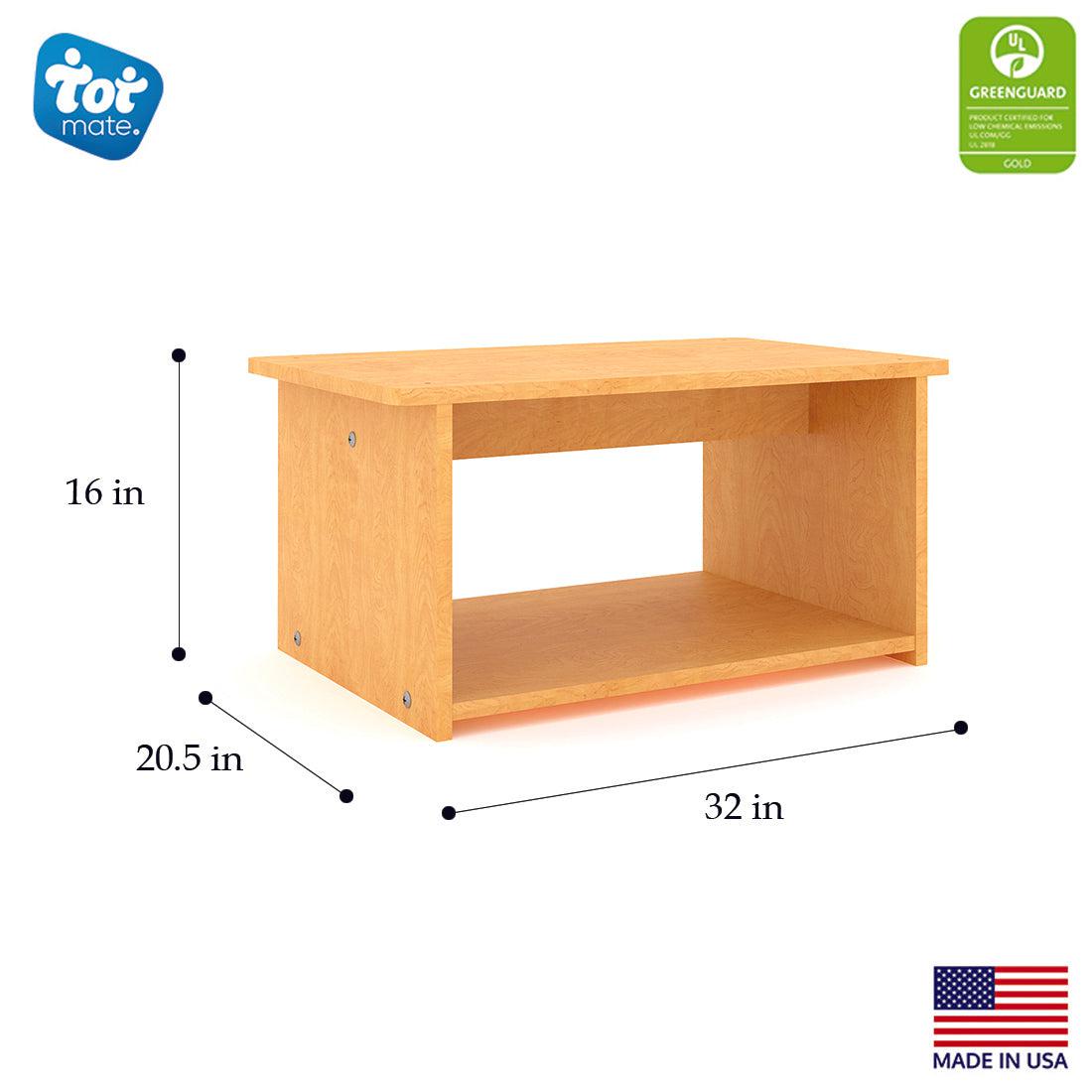Toddler Play Center, Assembled, Maple/Maple, 16"H x 32"W x 20.5"D