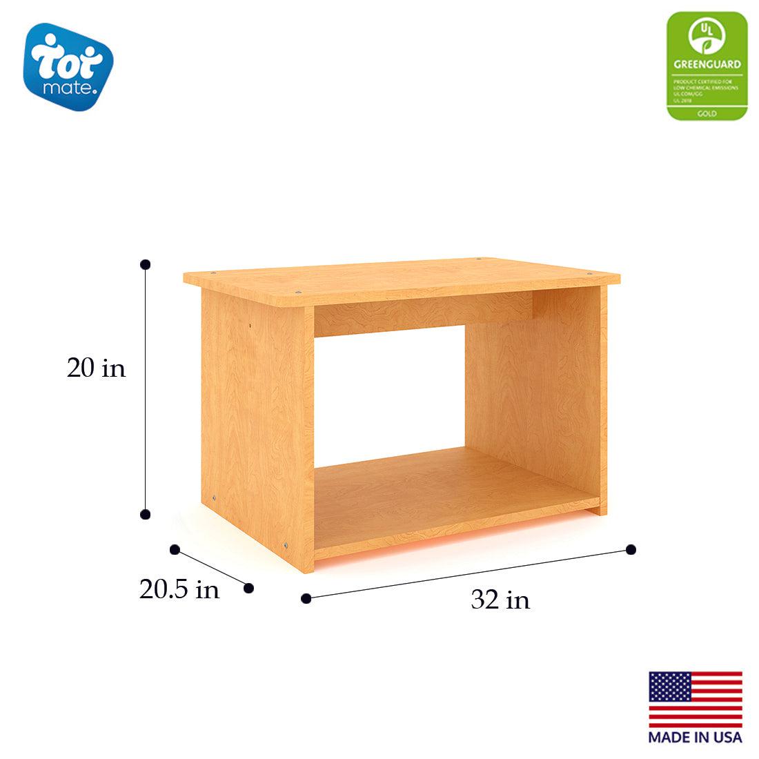 Preschool Play Center, Assembled, Maple/Maple, 20"H x 32"W x 20.5"D
