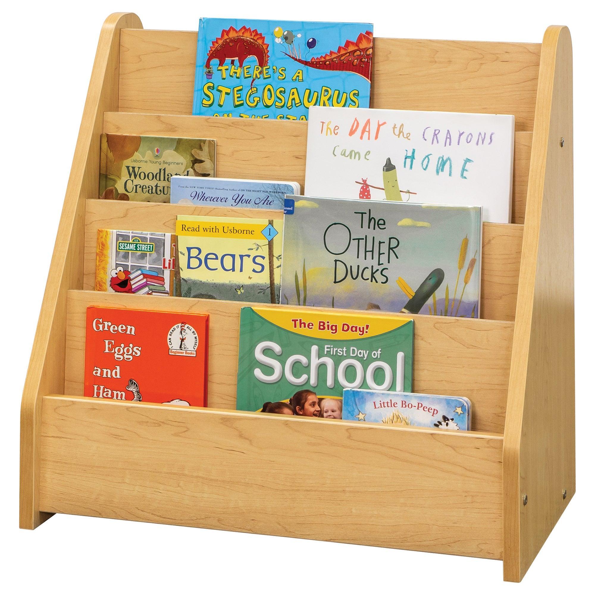Book Display, Assembled, Maple/Maple, 15.5"H x 24"W x 14"D