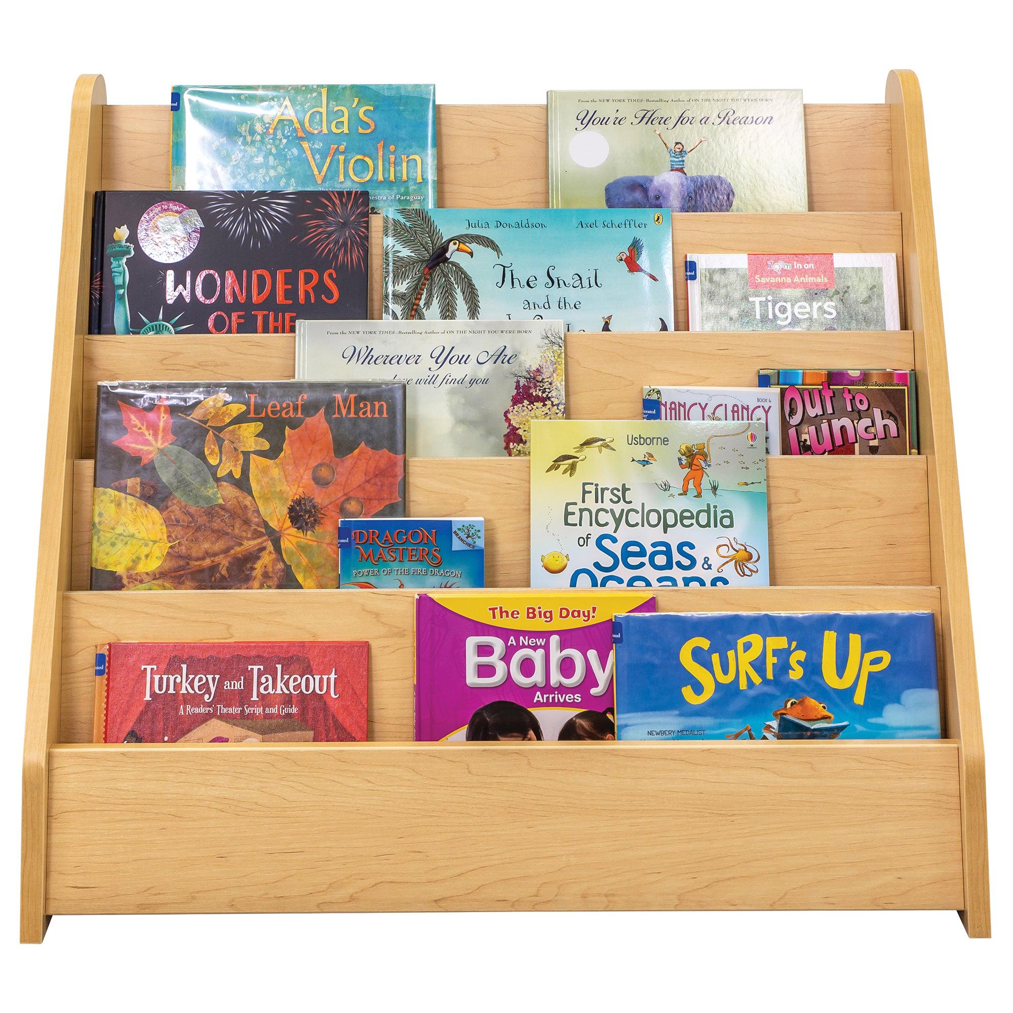 Book Display, Assembled, Maple/Maple, 29"H x 32.5"W x 14"D