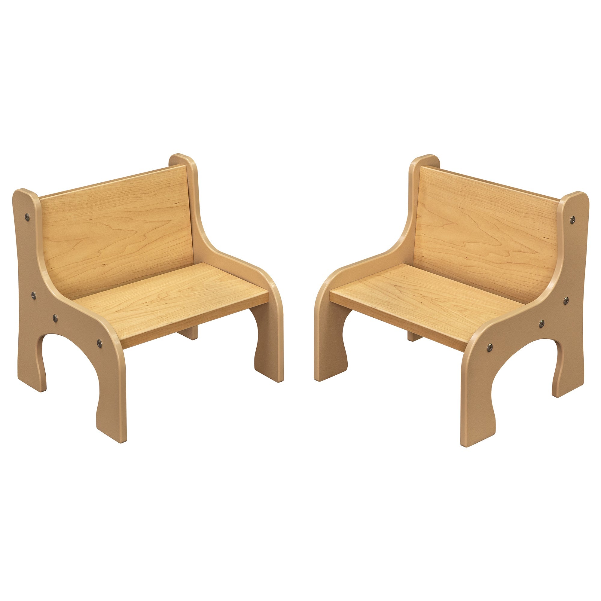 6" Activity Chair, Assembled, Beige/Maple, 13"H x 13"W x 12.5"D