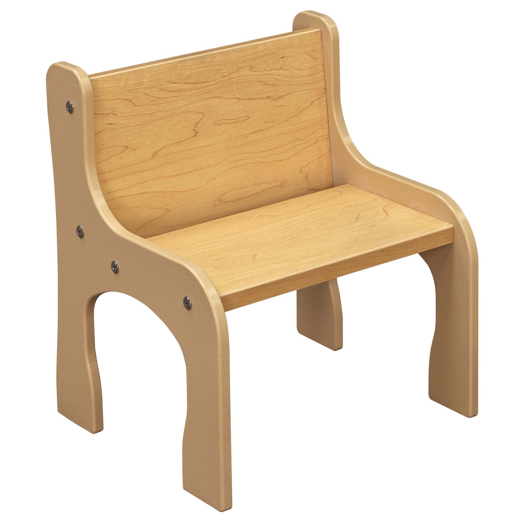 8" Activity Chair, Ready-To-Assemble, Beige/Maple, 15"H x 13"W x 12.5"D