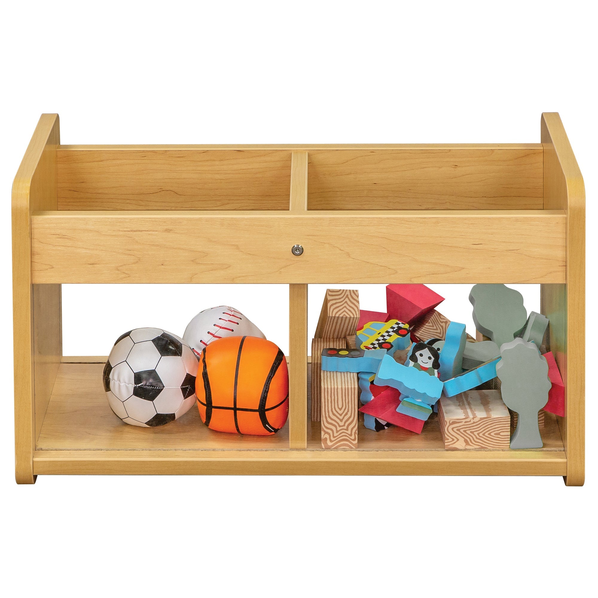 Book/Toy Storage, Assembled, Maple/Maple, 14"H x 24"W x 12"D