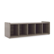 Book Bench Cubbie, Ready-To-Assemble, Shadow Elm Gray, 14"H x 46"W x 20"D