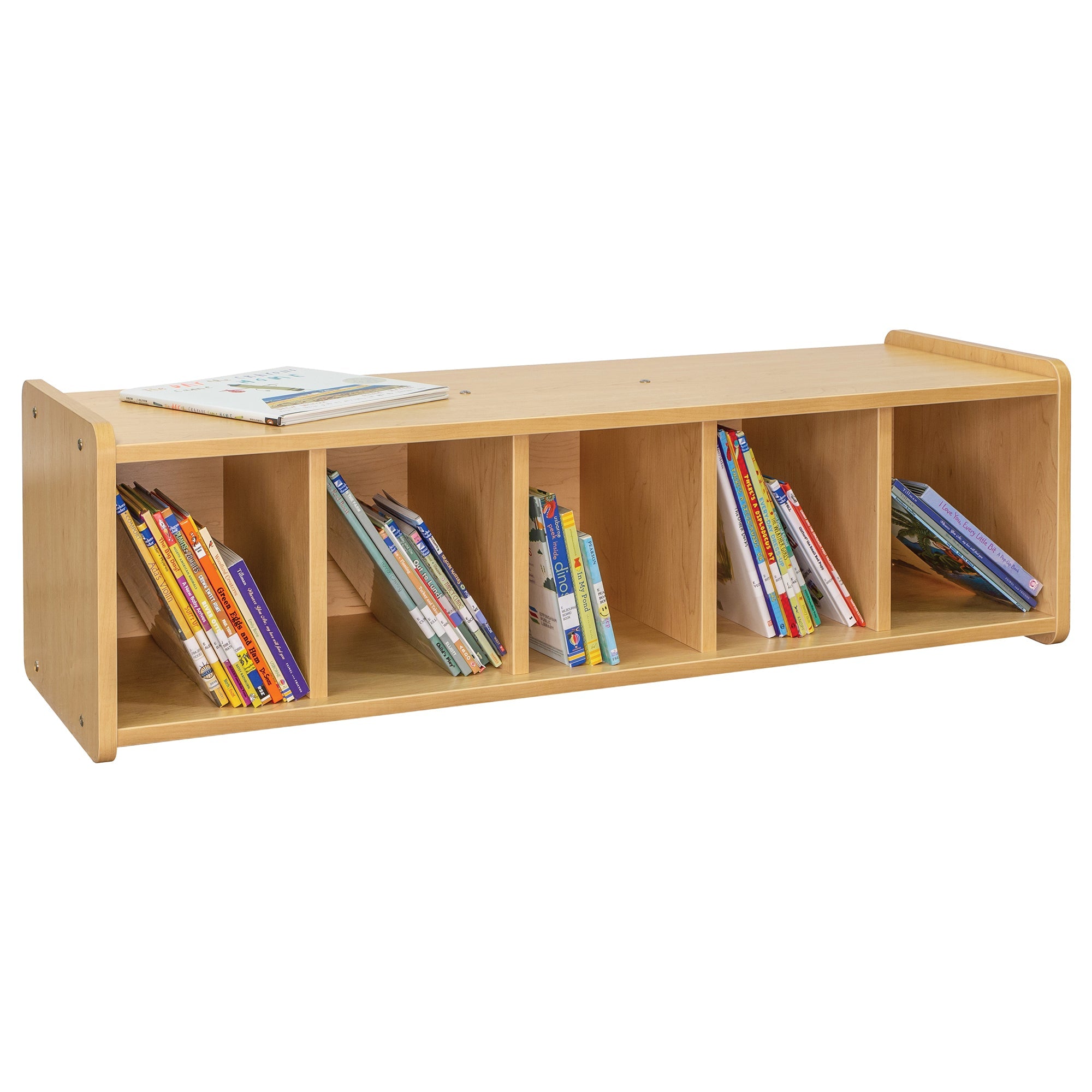 Book Bench Cubbie, Assembled, Maple/Maple, 14"H x 46"W x 20"D