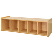 Book Bench Cubbie, Ready-To-Assemble, Maple/Maple, 14"H x 46"W x 20"D