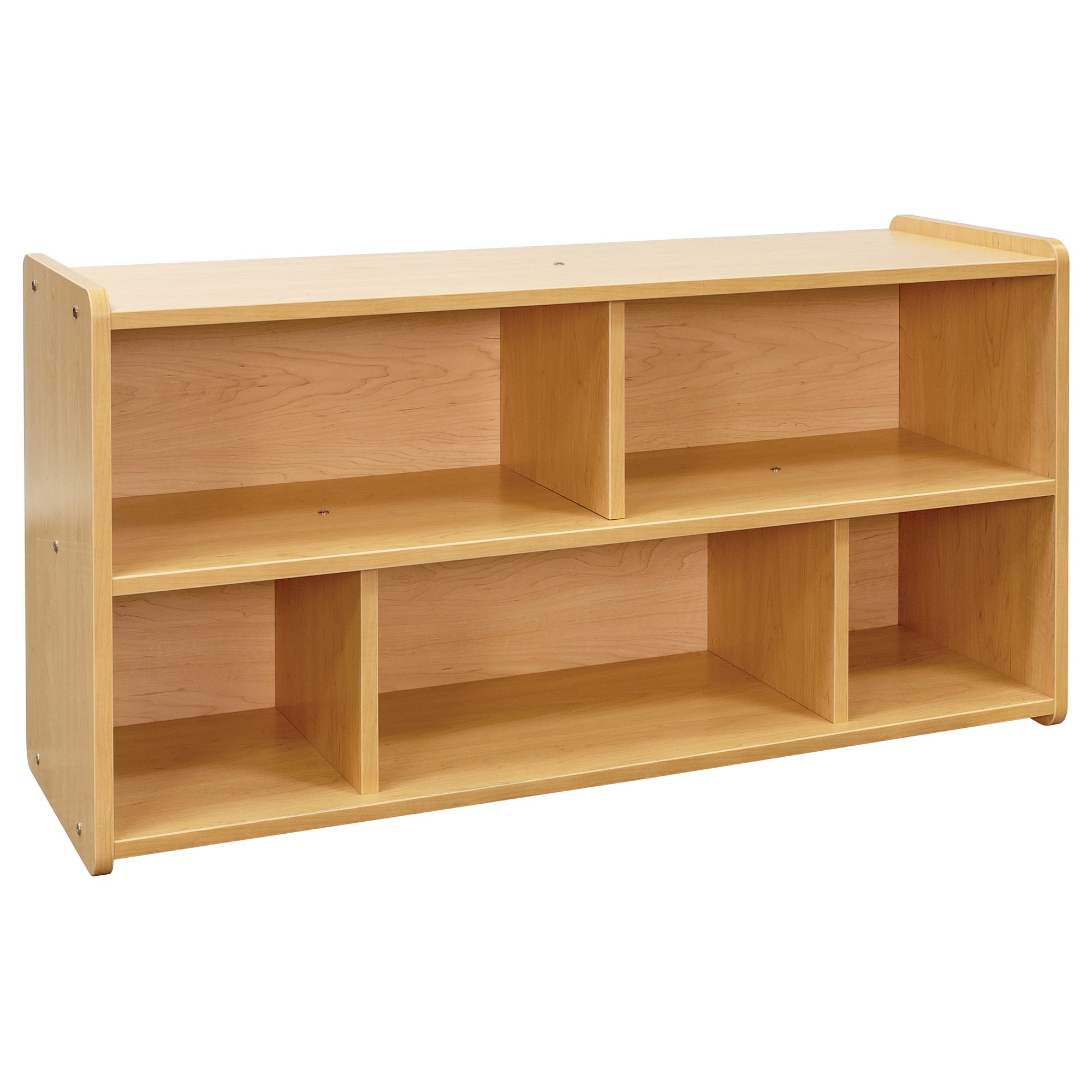 Toddler Compartment Storage, Assembled, Maple/Maple, 23.5"H x 46"W x 15"D