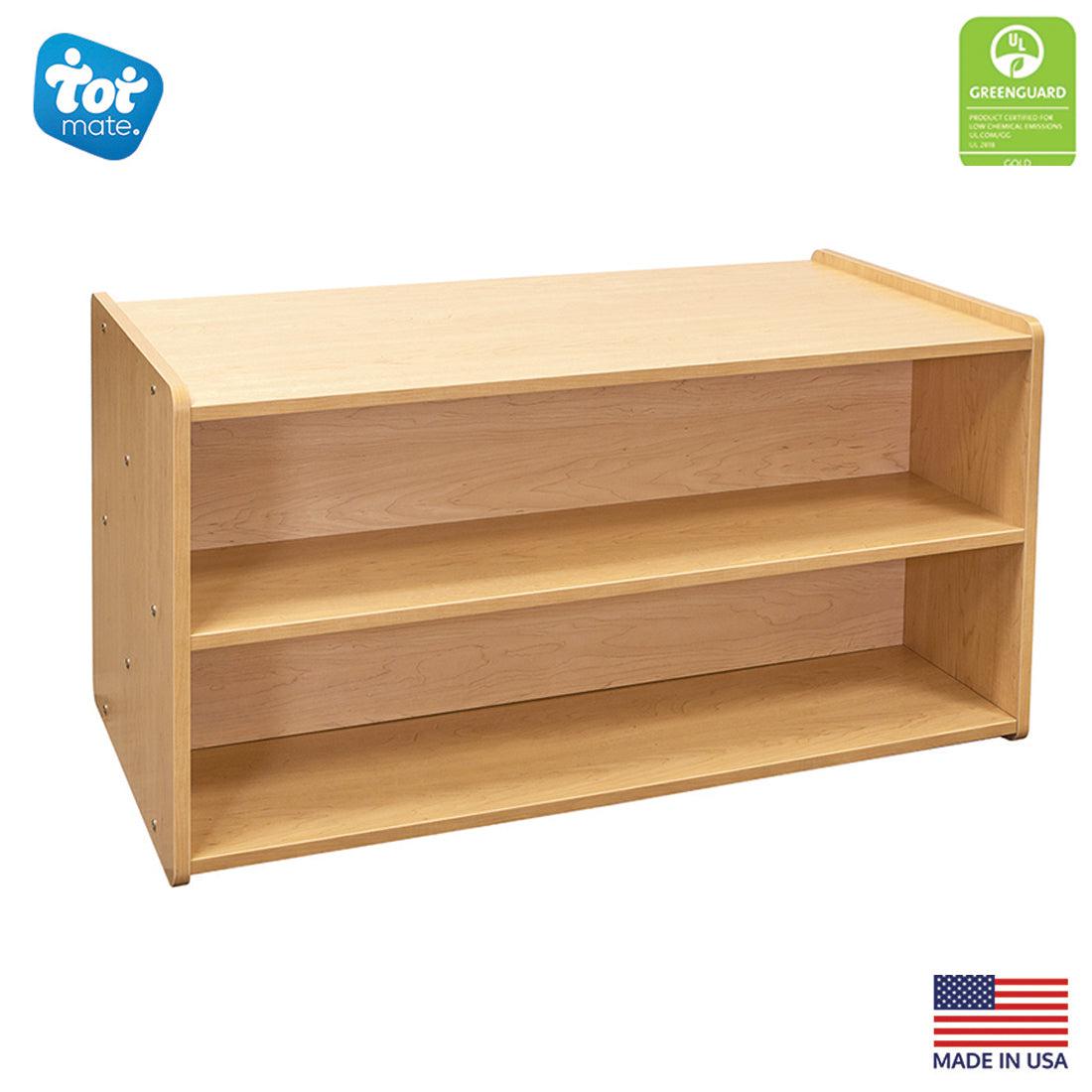 Toddler Shelf Storage, Ready-To-Assemble, Shadow Elm Gray, 23.5"H x 46"W x 23.5"D