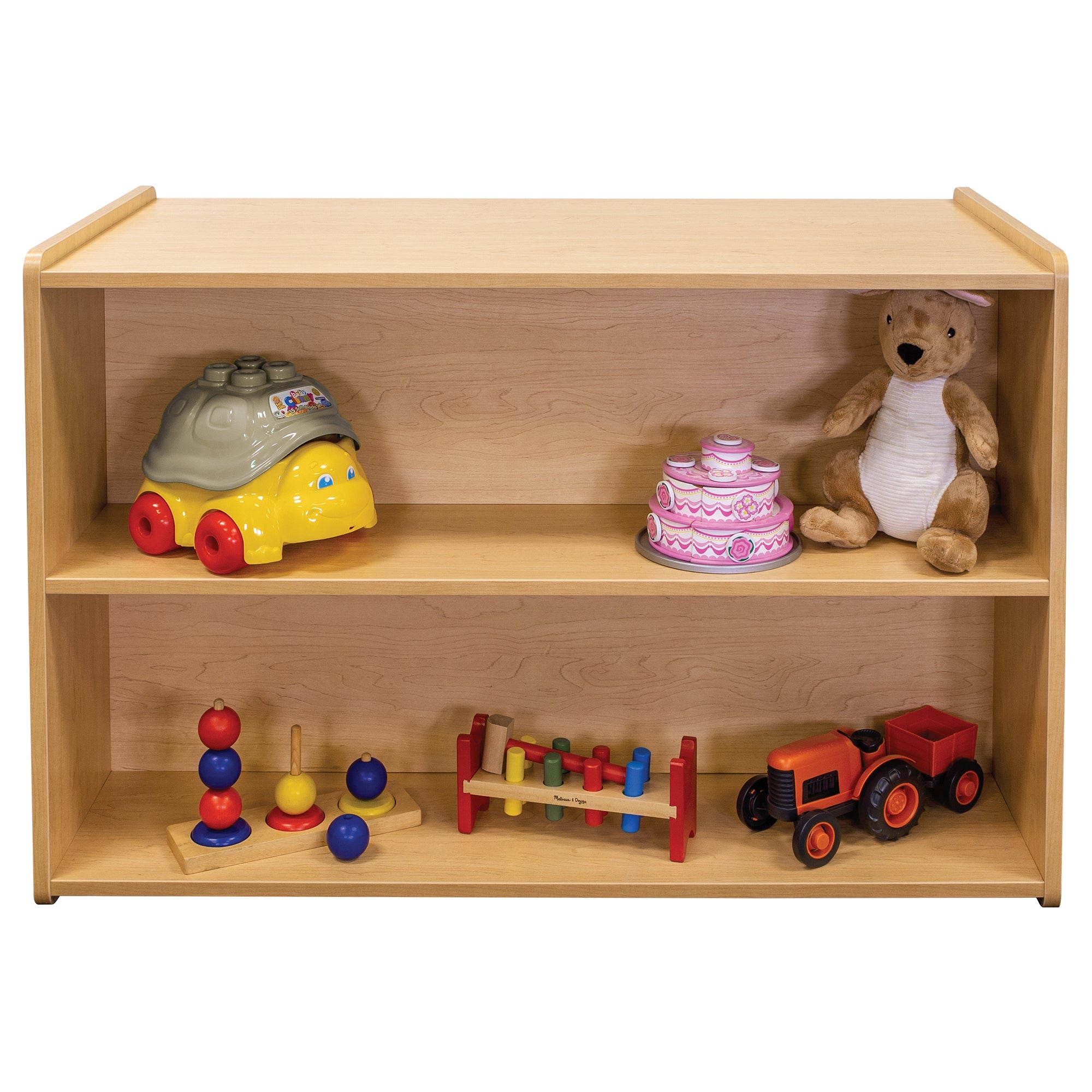 Preschool Shelf Storage, Ready-To-Assemble, Maple/Maple, 30.5"H x 46"W x 23.5"D
