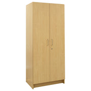 Double-Door Tall Cabinet, Ready-To-Assemble, Maple/Maple, 72"H x 30"W x 20.5"D