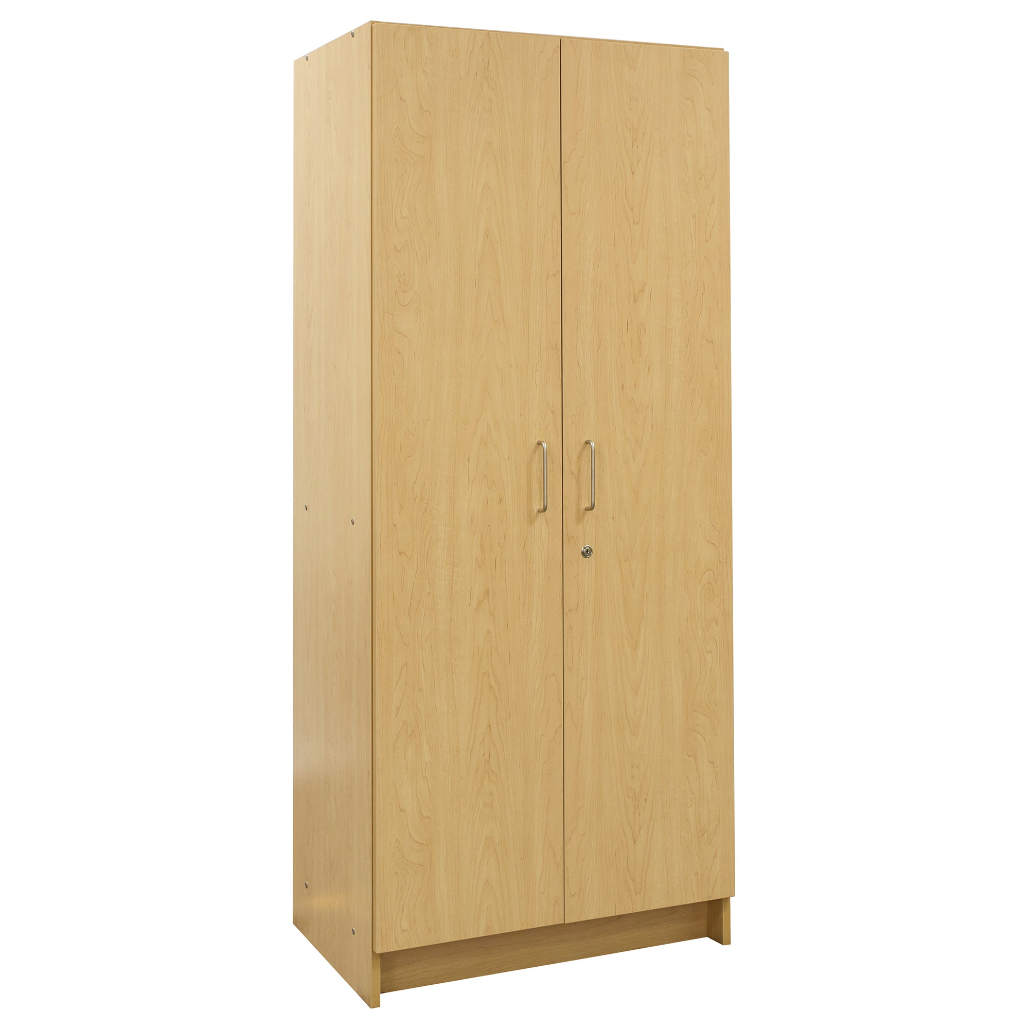 Double-Door Tall Cabinet, Assembled, Maple/Maple, 72"H x 30"W x 20.5"D