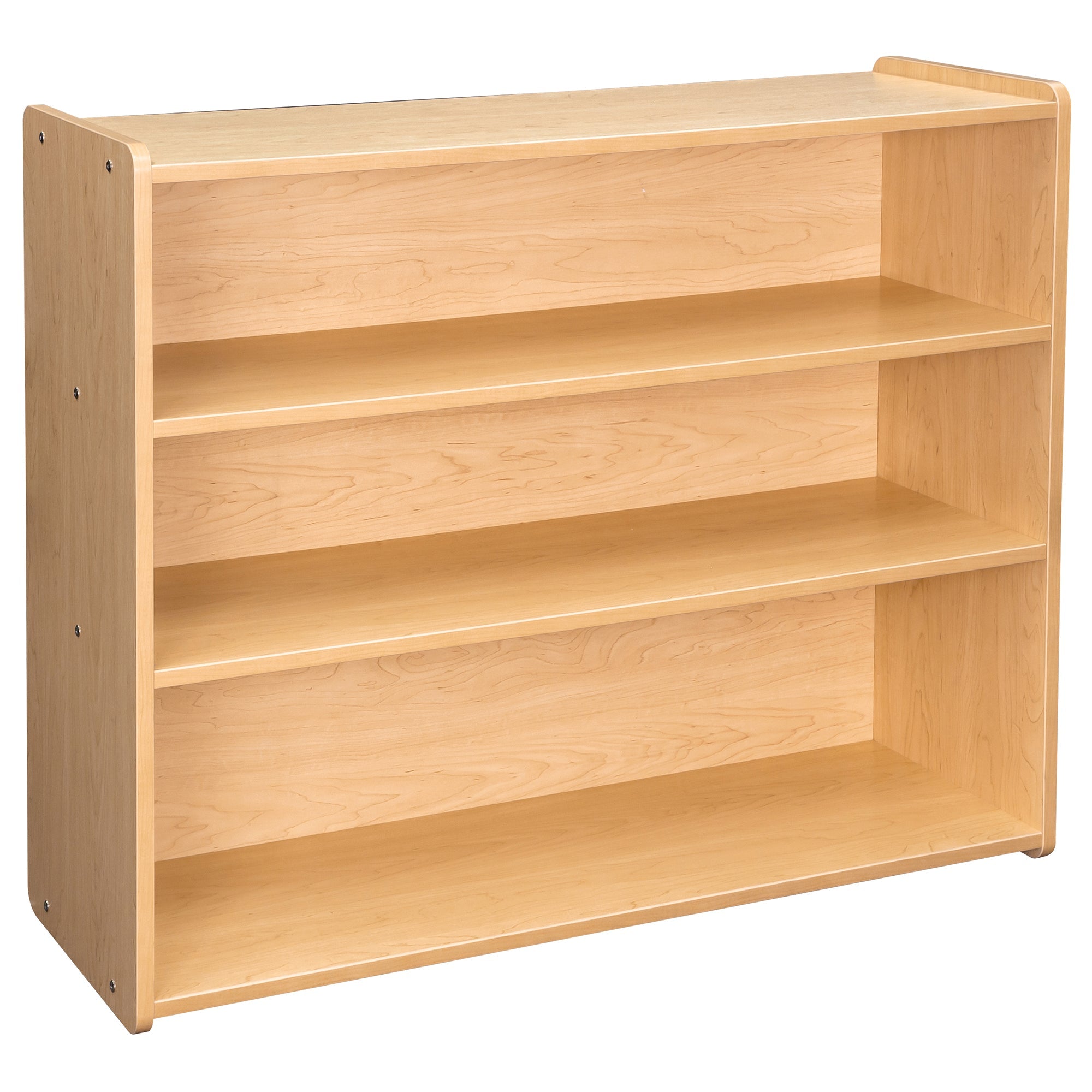 School Age Shelf Storage, Assembled, Maple/Maple, 37.5"H x 46"W x 15"D