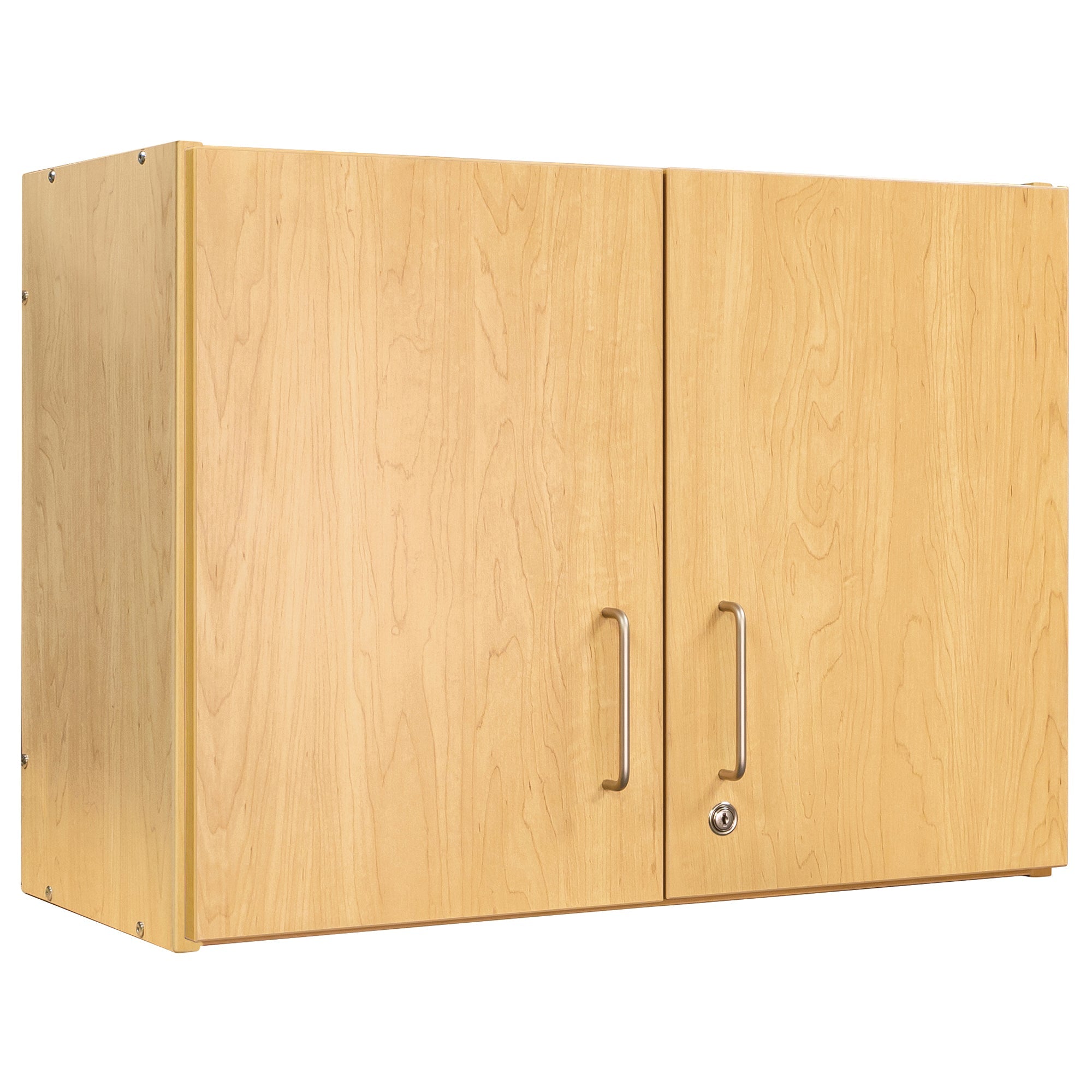 2-Level Wall Cabinet, Ready-To-Assemble, Maple/Maple, 22.5"H x 30"W x 14.5"D