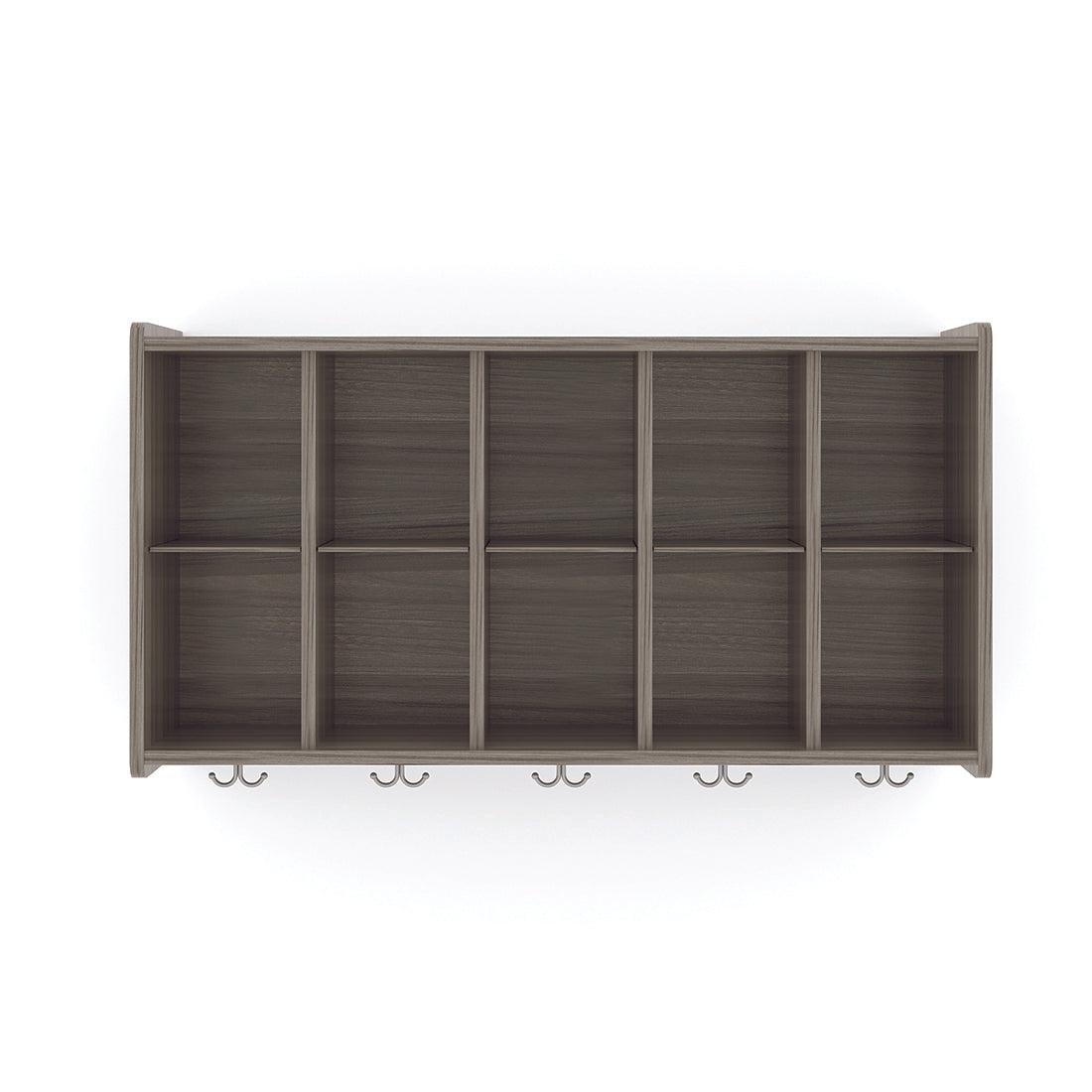Wall Cubbie Storage, Ready-To-Assemble, Shadow Elm Gray, 26"H x 46"W x 15"D