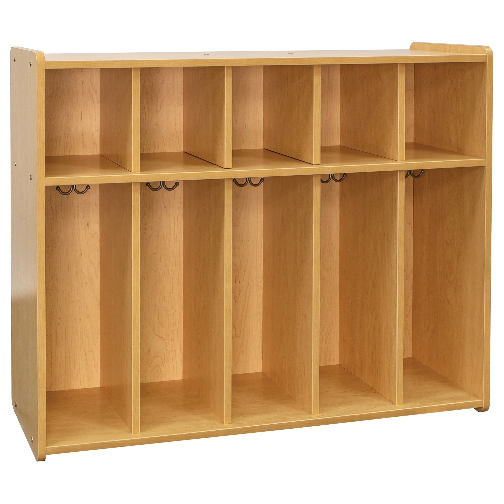 Toddler Floor Locker, Assembled, Maple/Maple, 37.5"H x 46"W x 15"D