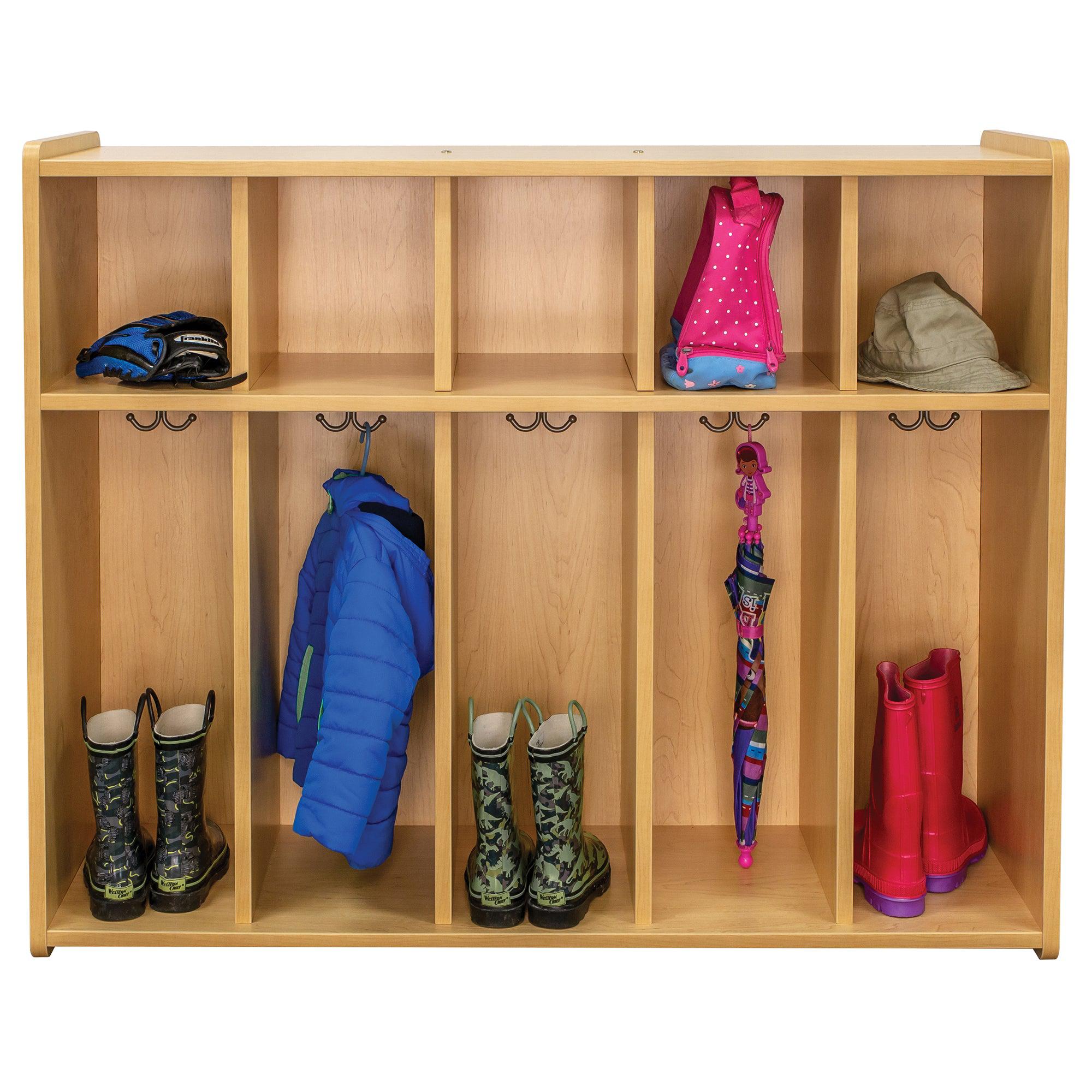 Toddler Floor Locker, Ready-To-Assemble, Maple/Maple, 37.5"H x 46"W x 15"D
