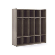 Preschool Floor Locker, Assembled, Shadow Elm Gray, 47.5"H x 46"W x 15"D