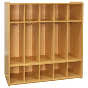Preschool Floor Locker, Ready-To-Assemble, Maple/Maple, 47.5"H x 46"W x 15"D